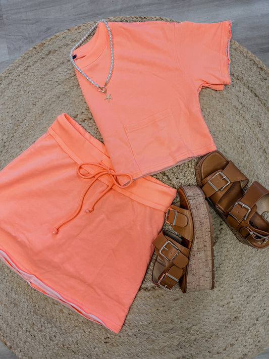 Candis Crop Tee And Skort Set