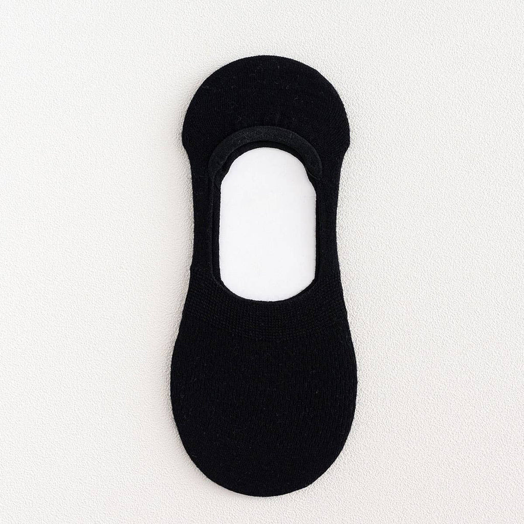 Mesh Solid No Show Socks