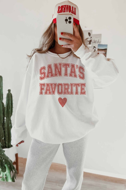 SANTA'S FAVORITE OVERSIZED SWEATSHIRTS