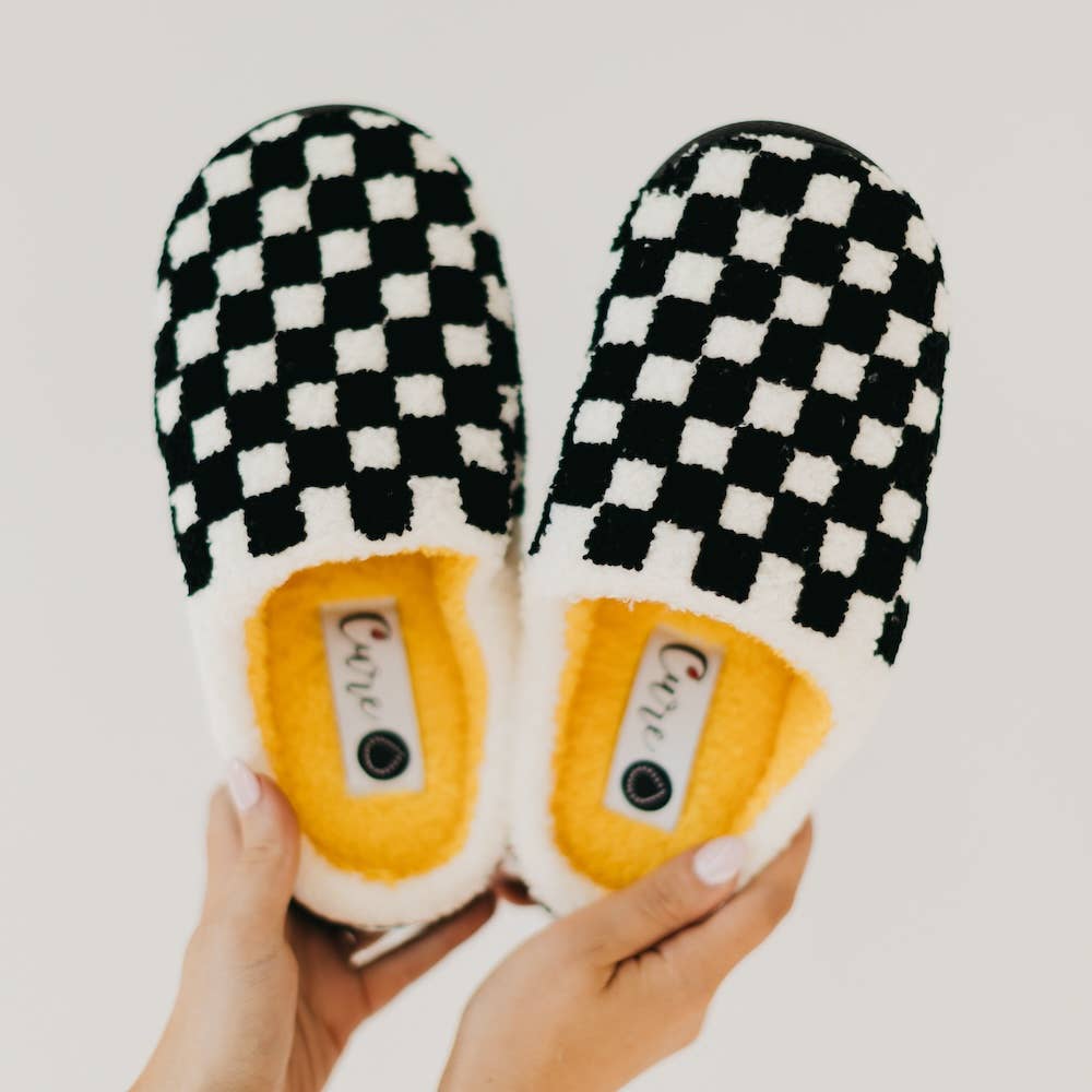 Cure x Beyond Type 1 Checkered Slippers 