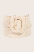 Braided Square Buckle Elastic Belt