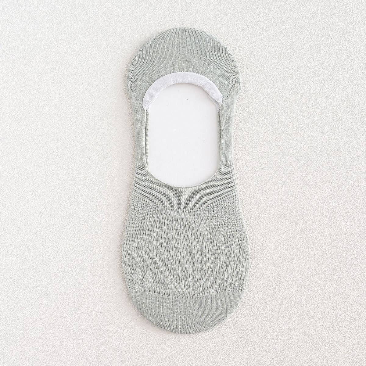 Mesh Solid No Show Socks