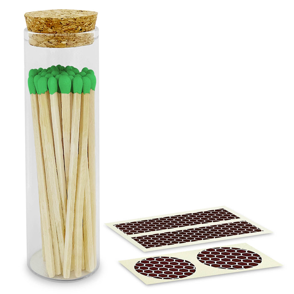 4" Matches in Chic Cork Top Jar - Colors of Your Choice