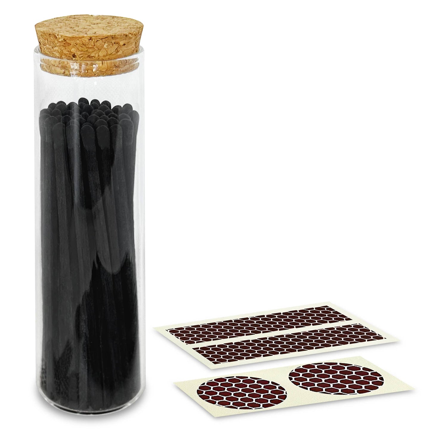 4" Matches in Chic Cork Top Jar - Colors of Your Choice