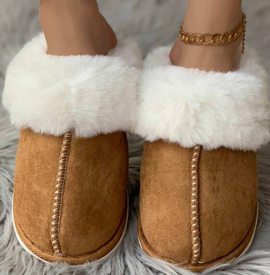 Fluffy Slip on Slippers