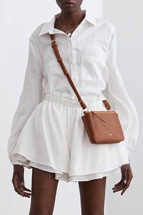 Effortless Charm Solid Puff Shorts