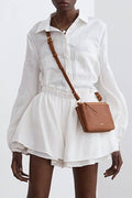 Effortless Charm Solid Puff Shorts