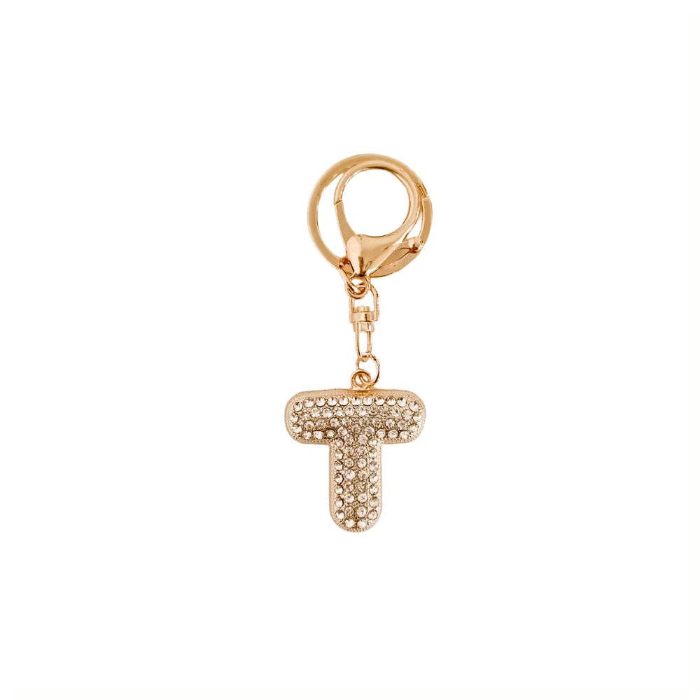 Diamond Initial Bag Charm