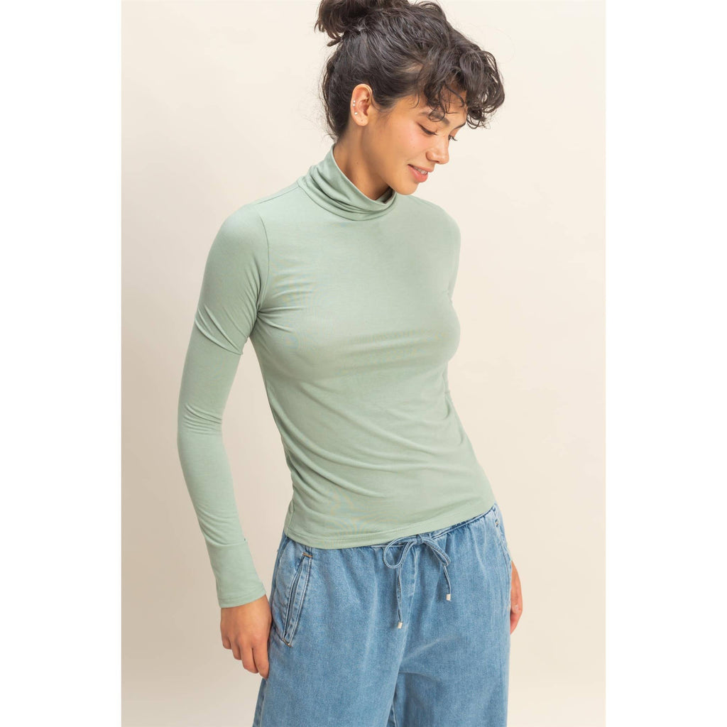 Long Sleeve Fitted Turtleneck