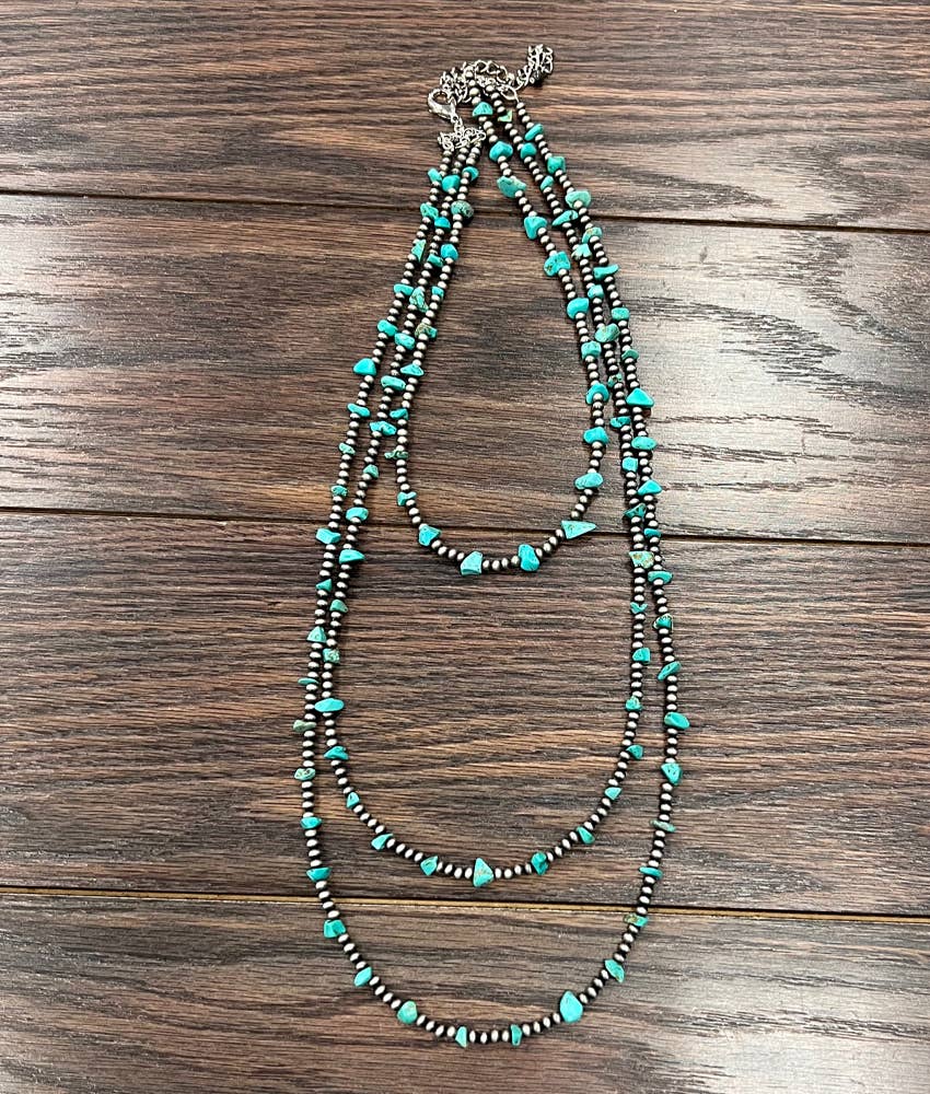 30" Western Turquoise Strand Necklace (PRE🤍ORDER)