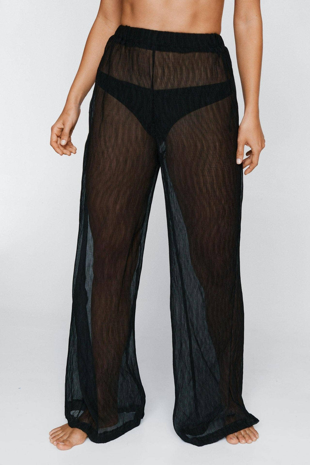 Cover up smock mesh pants