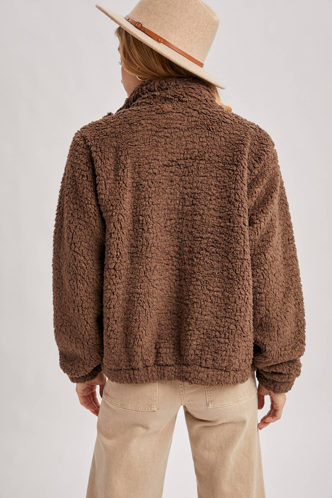 FLEECE ZIP UP TEDDY JACKET