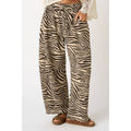 Zebra Printed Mid Rise Pants with Pockets (PRE🤍ORDER)