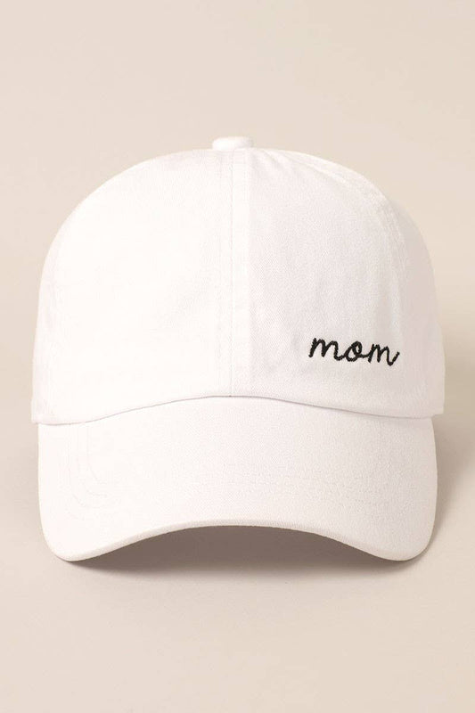 mom- Embroidered Cotton Baseball Hat