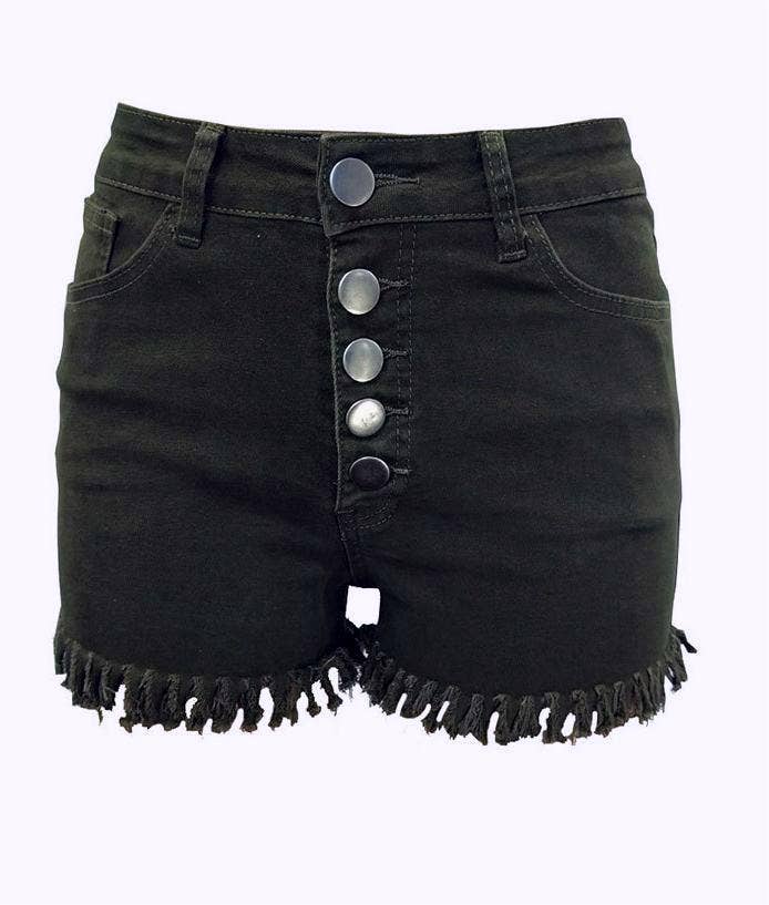 Summer high stretch denim short