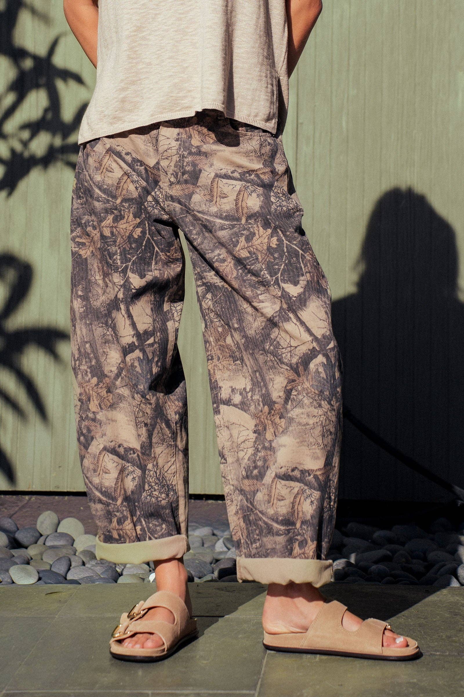 Vintage Washed Camo Barrel Pants (PRE🤍ORDER)