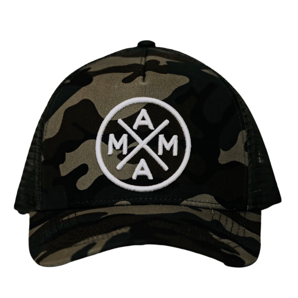 Mama X™ Premium Canvas Trucker Hat- Camo
