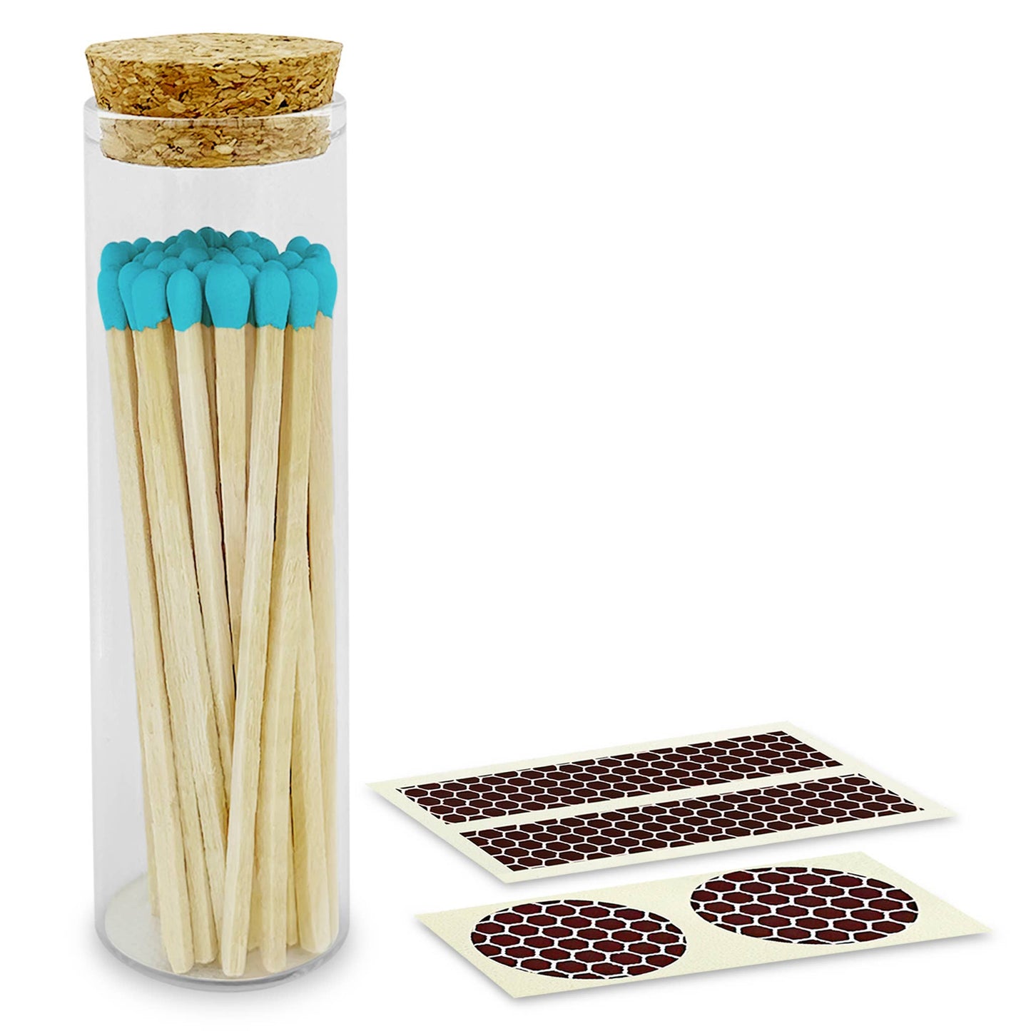 4" Matches in Chic Cork Top Jar - Colors of Your Choice