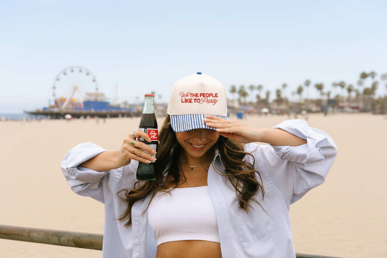We The People Like To Party Embroidered Hat- 4th Of July