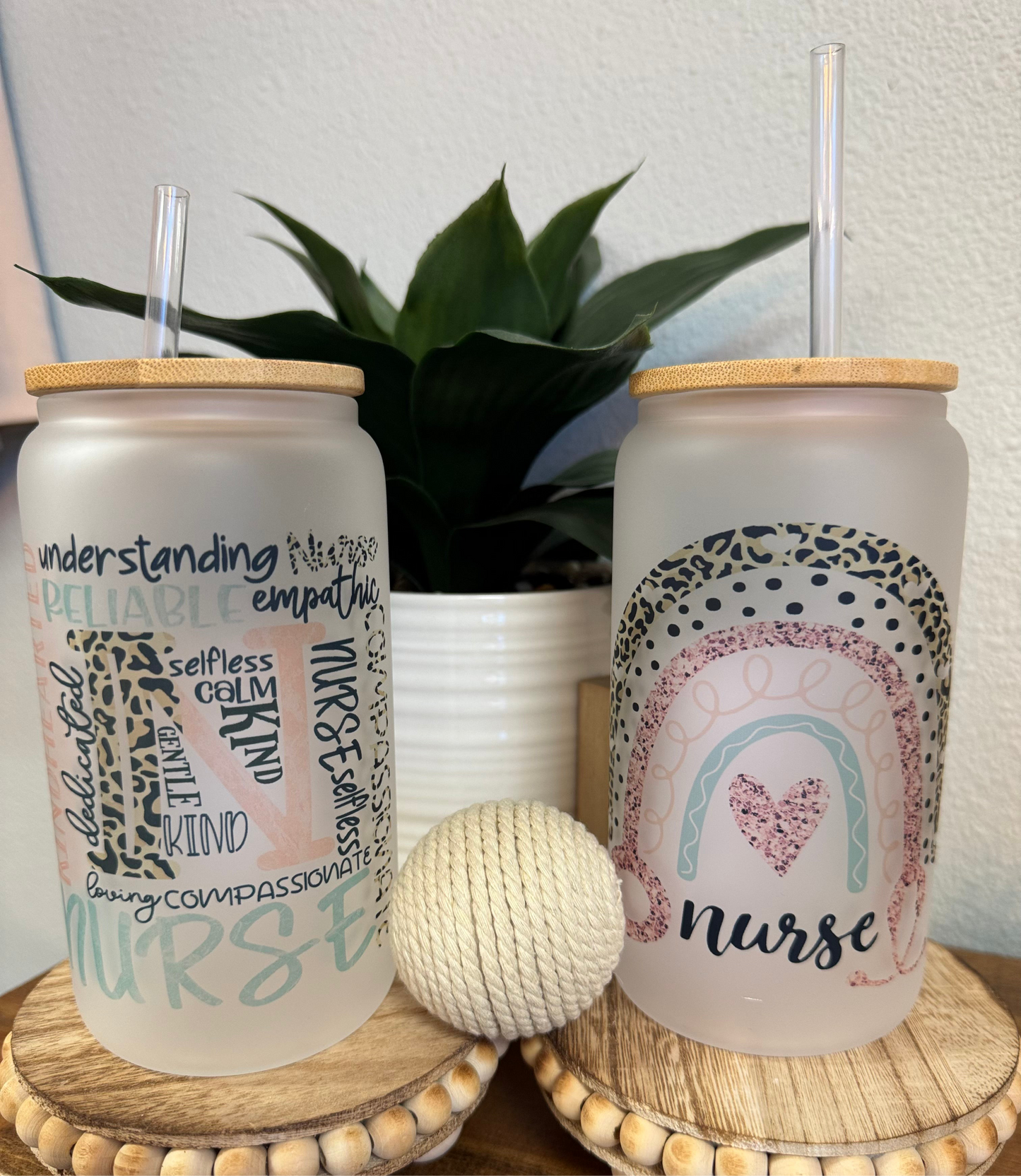 Nurse Affirmation 16oz Libbey Glass Frosted Tumbler