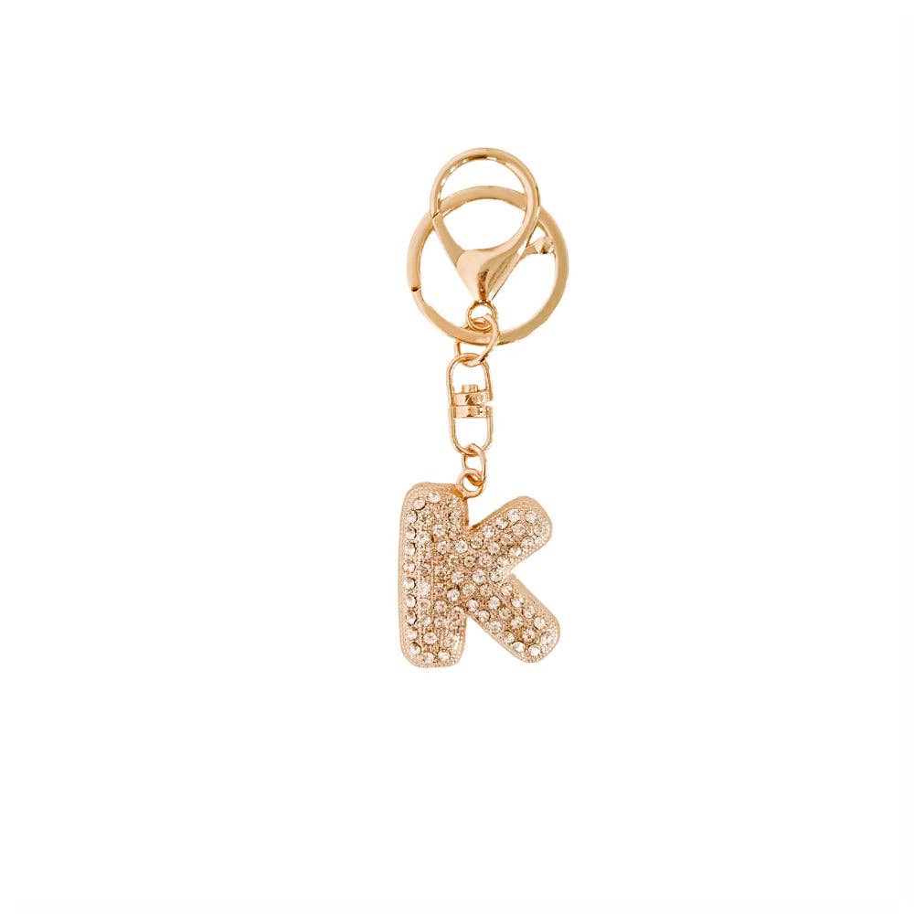 Diamond Initial Bag Charm