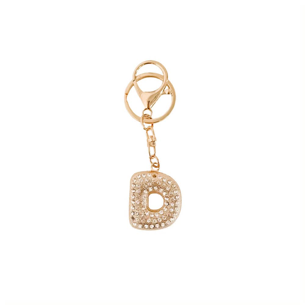 Diamond Initial Bag Charm