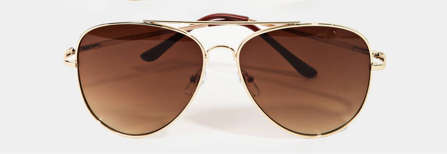 Double Bridge Aviator Sunglasses