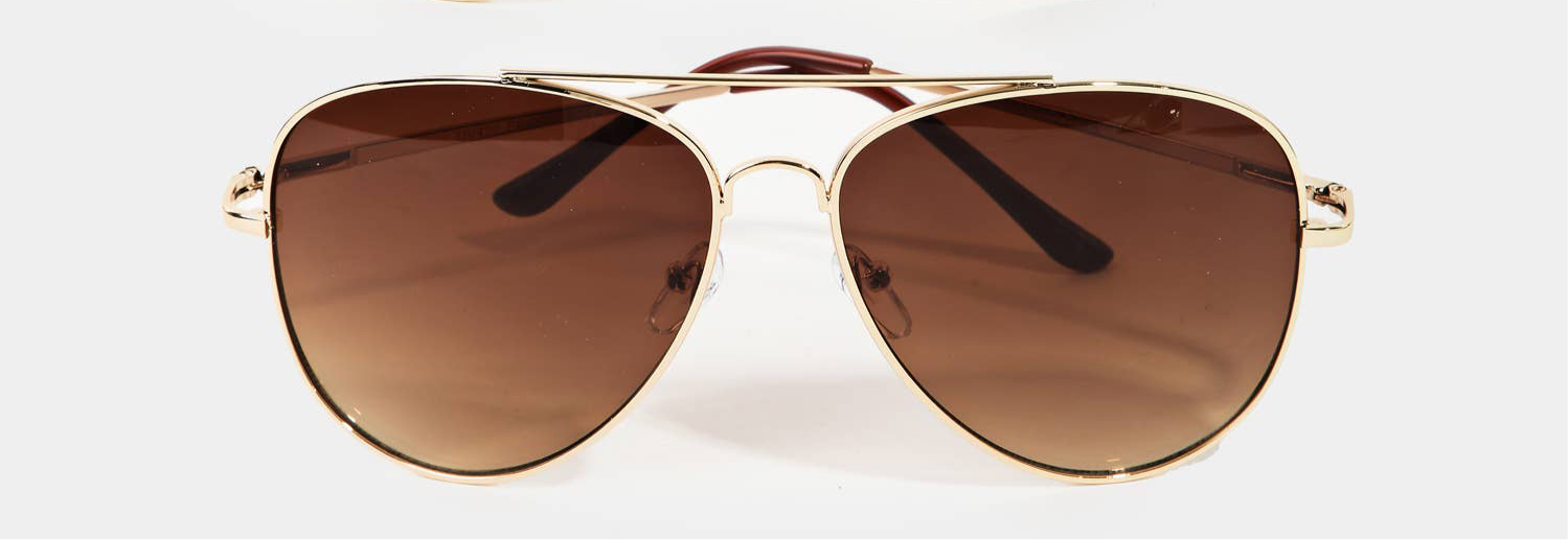 Double Bridge Aviator Sunglasses