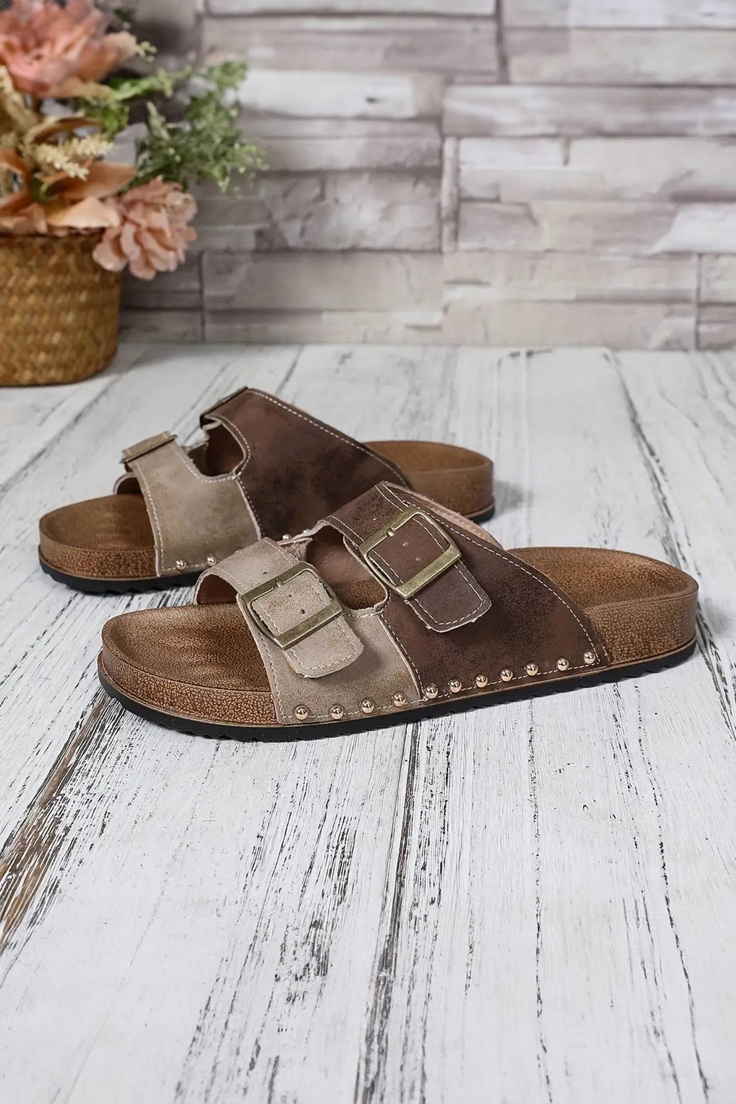 Western Suede Rivet Hollow Out PU Leather Slip-on (PRE🤍ORDER)