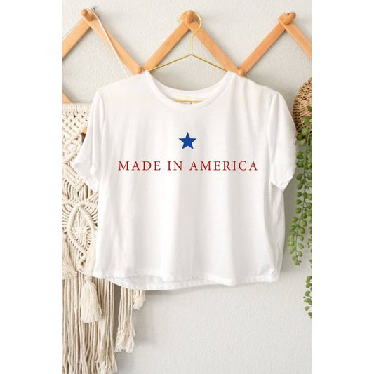 MADE IN AMERCA  GRAPHIC CROP TOP