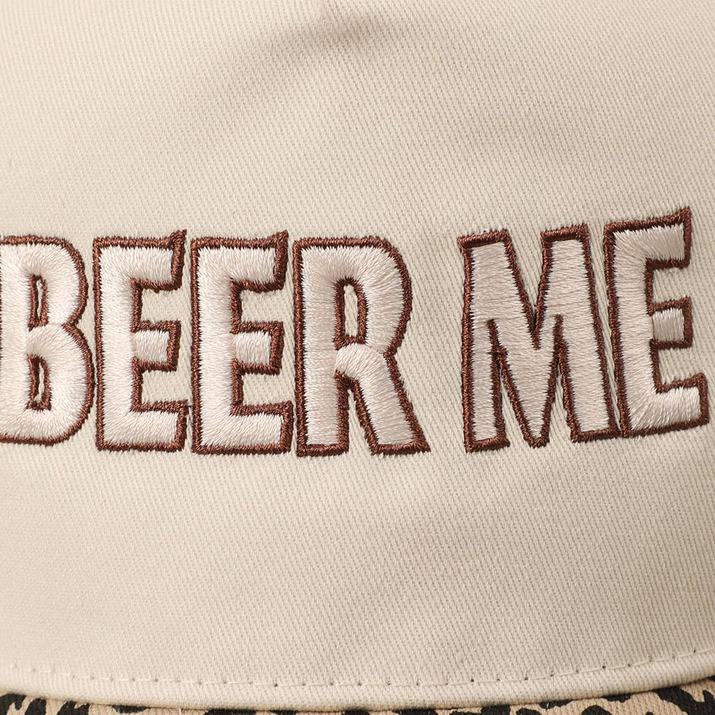BEER ME Embroidery Leopard Camo Trucker Hat
