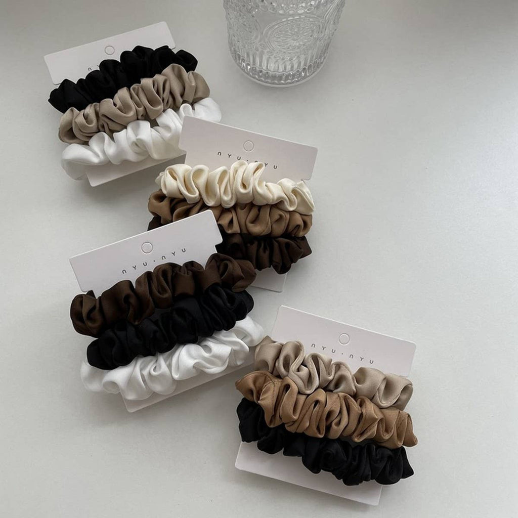 NEW TEMPERAMENT SET SIMPLE HAIR SCRUNCHIES
