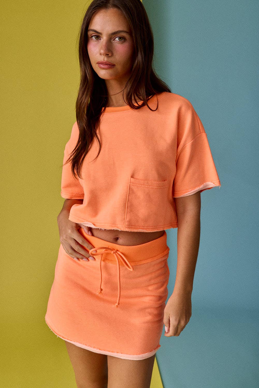 Candis Crop Tee And Skort Set