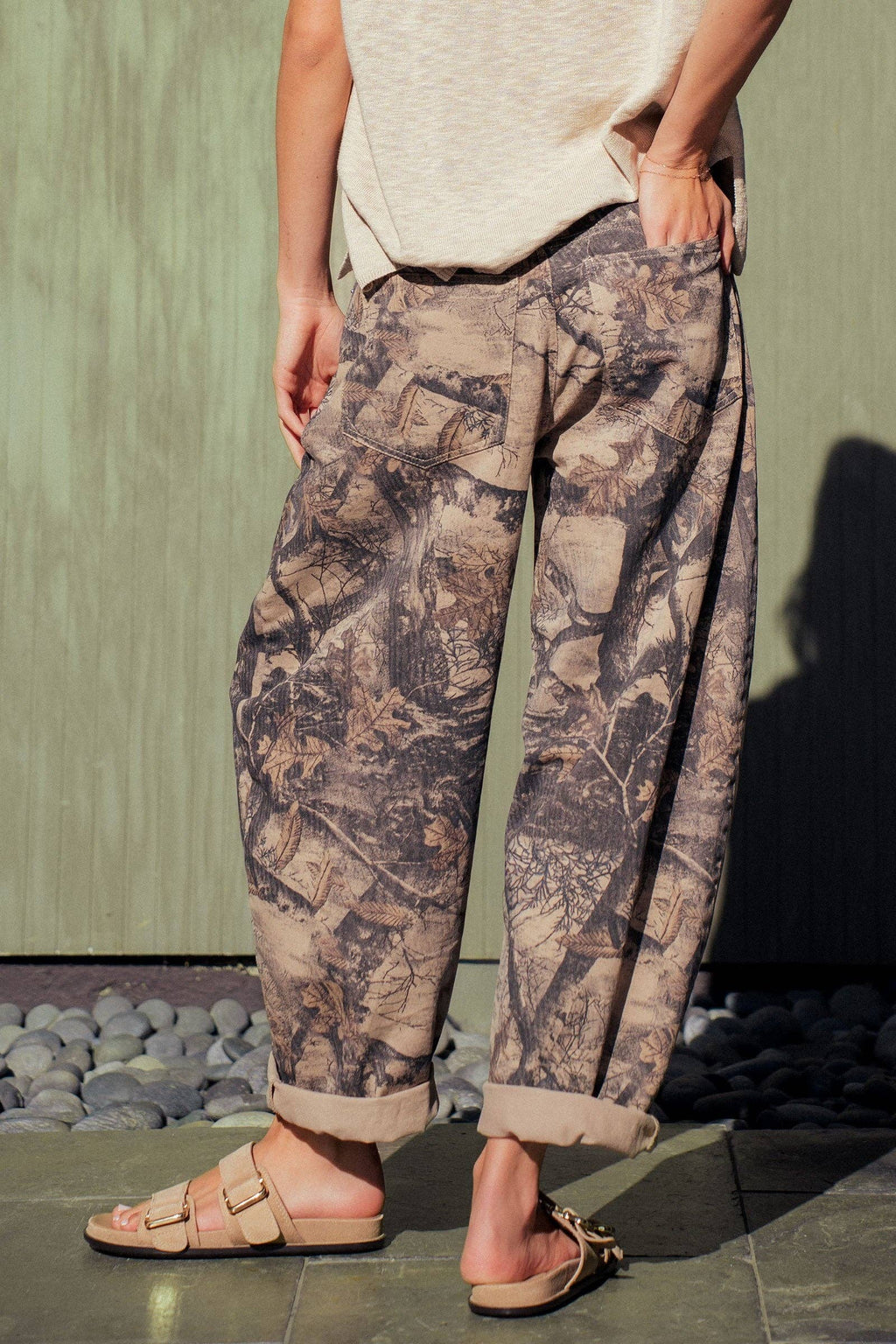 Vintage Washed Camo Barrel Pants (PRE🤍ORDER)
