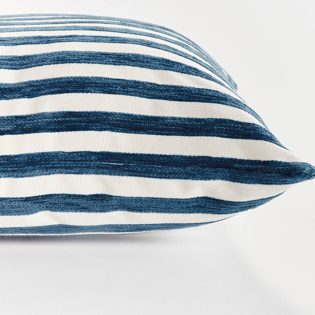 Grant Square Indoor-Outdoor Pillow 20", Navy Blue