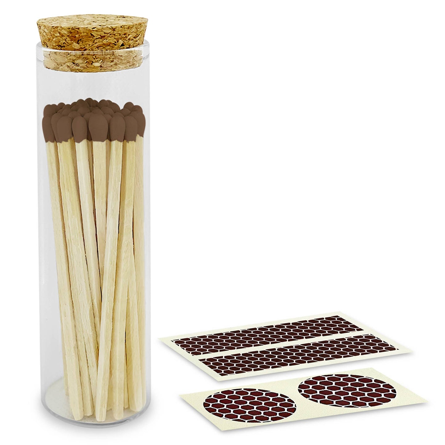 4" Matches in Chic Cork Top Jar - Colors of Your Choice