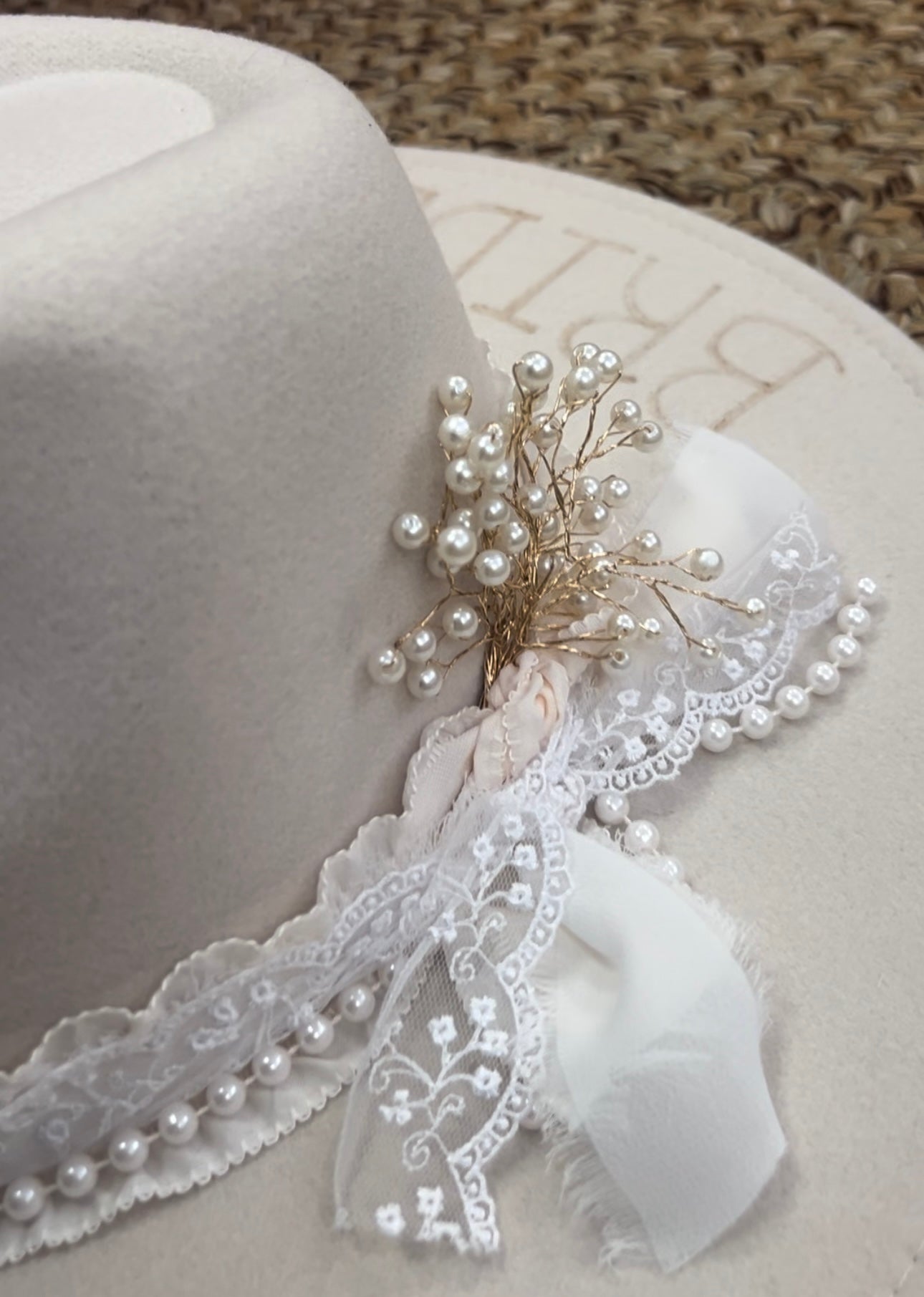 Custom BRIDE Flat Brim Hat