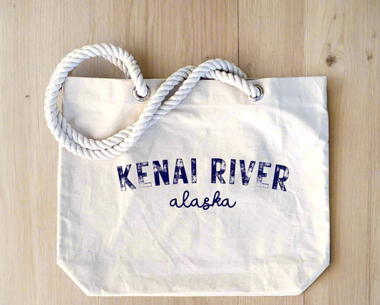 Custom Beach Tote Bags with Rope Handles ­