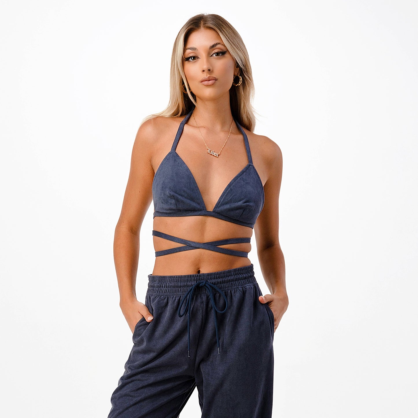 Bralette top with straps at the waist