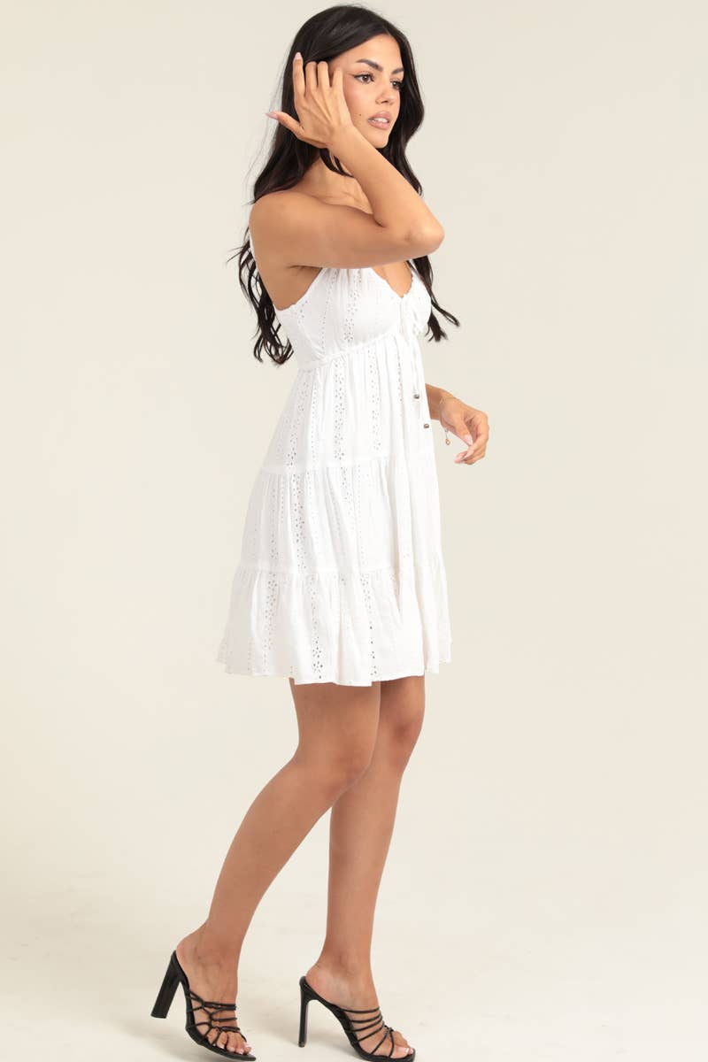 EYELET EMBROIDERED SUNDRESS
