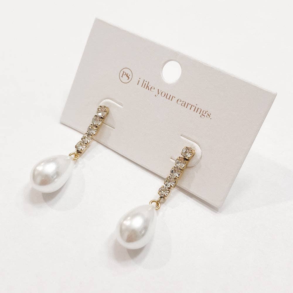 Crane Diamond Pearl Earrings - WATERPROOF