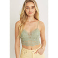 WOVEN SOLID LACED BRALETTE