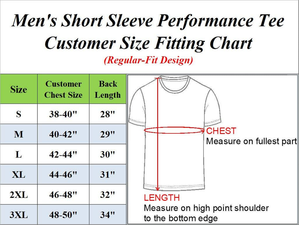 Men's Short Sleeve Moisture Wicking Performance Active Tee