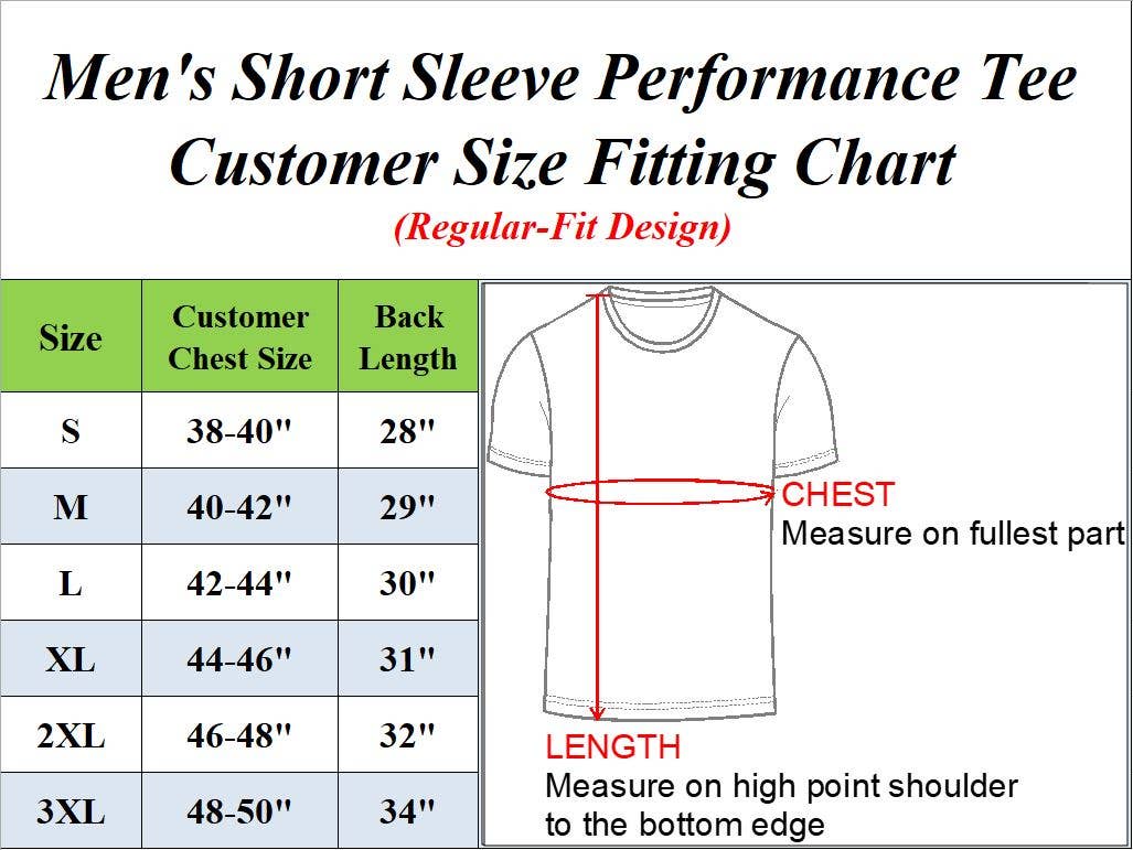 Men's Short Sleeve Moisture Wicking Performance Active Tee