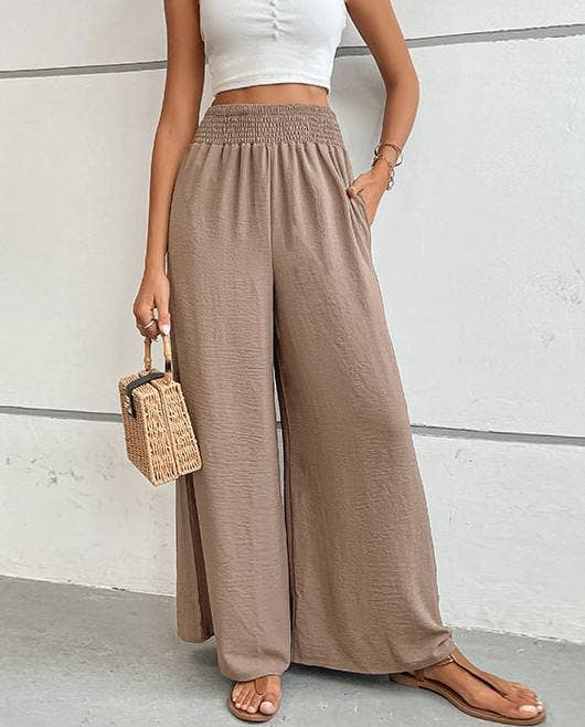 Simple Flared Wide-Leg Pants