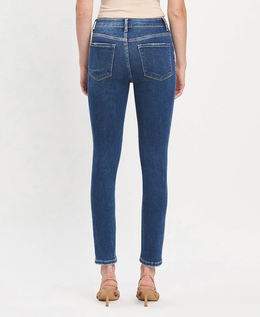 HIGH RISE ANKLE SKINNY JEANS
