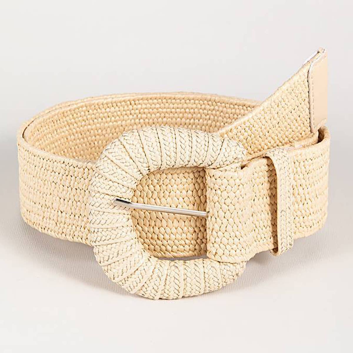 RETRO ELASTIC BELT WITH BRAIDED BUCKLE