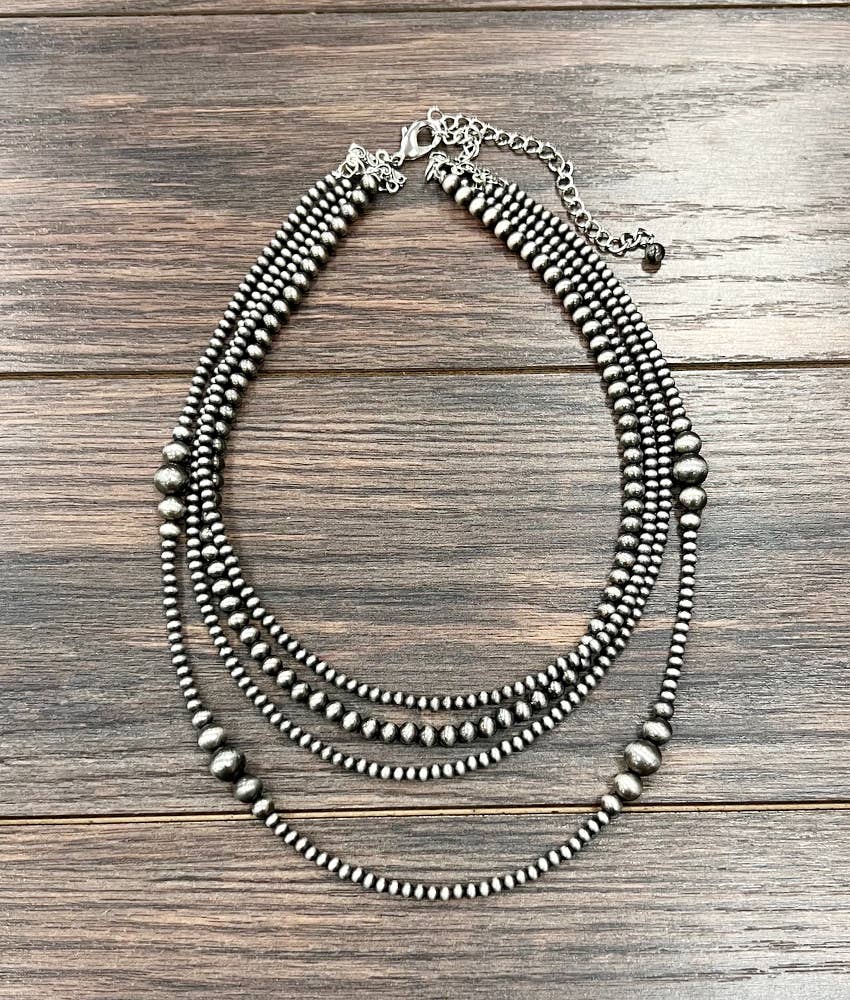 22" Western Bead 4-Strand Necklace (PRE🤍ORDER)