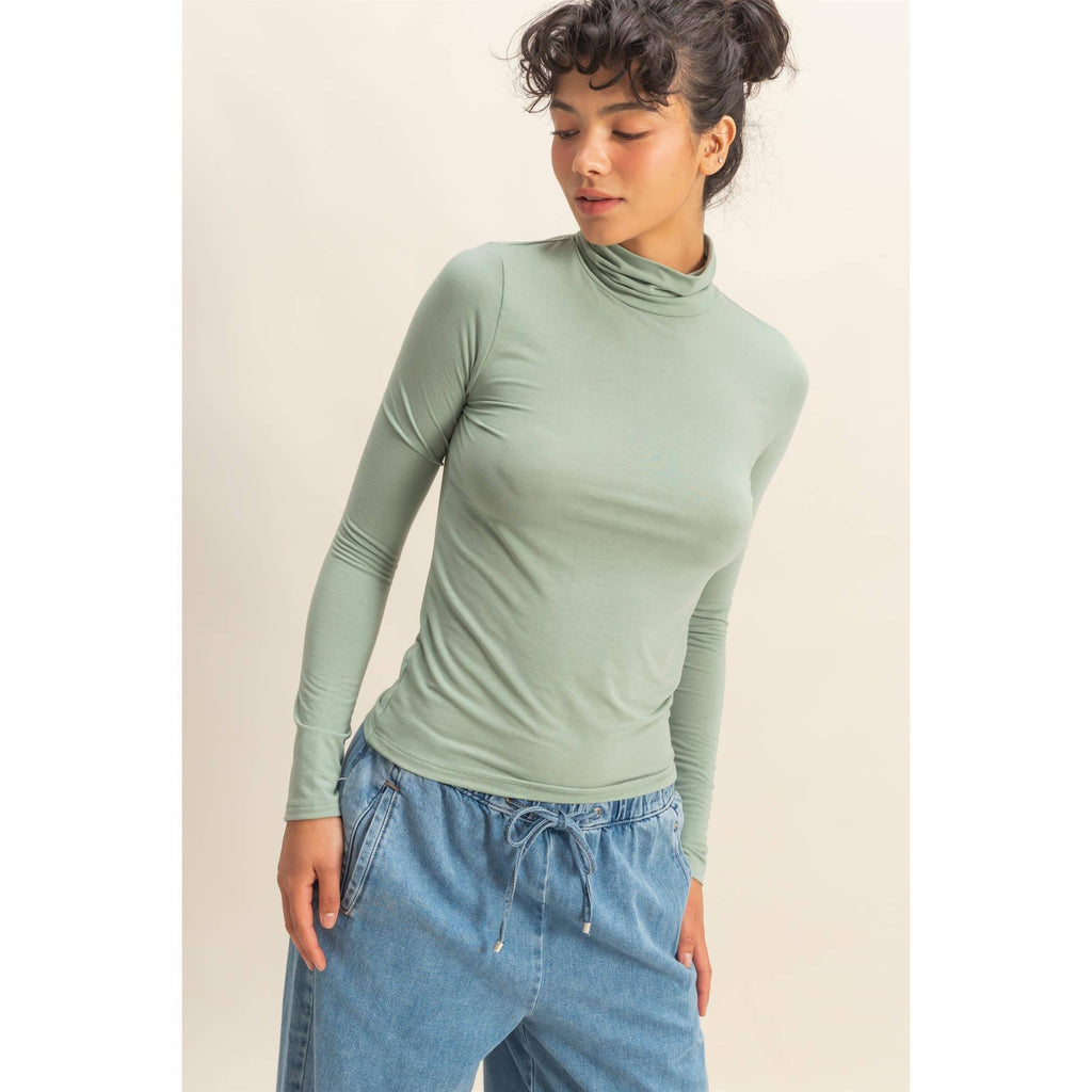Long Sleeve Fitted Turtleneck