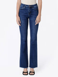 HIGH RISE RAW HEM DARK WASH BOOTCUT JEANS (PRE🤍ORDER)